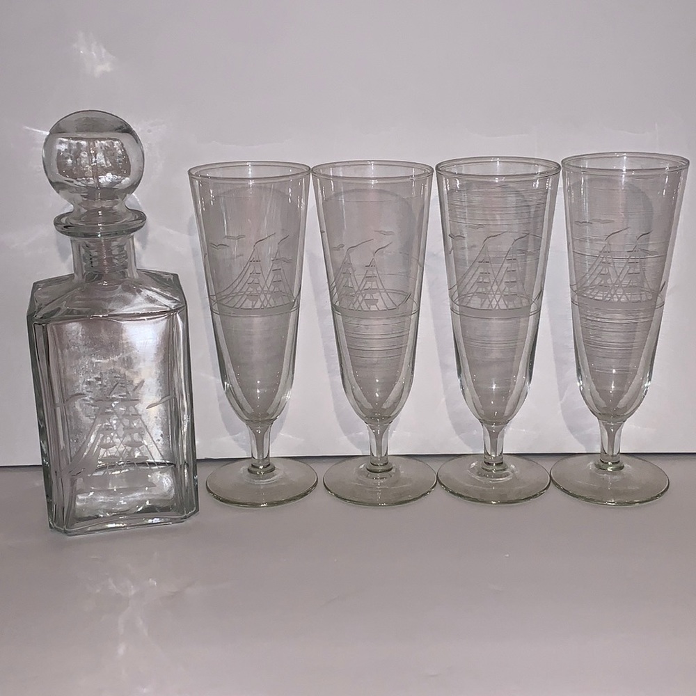 Beautiful glass decanter